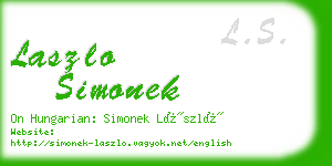 laszlo simonek business card